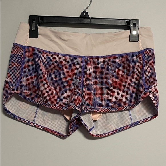 Lululemon Pink and Purple Speed Up Shorts Size 6 - Picture 1 of 5